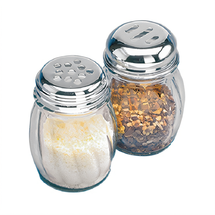 Product image #1 for American Metalcraft 6 oz Clear Polycarbonate Spice Shaker with Stainless Steel Slotted Top