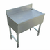 Thumbnail image #1 for 19 x 25 x 18 Inch Commercial Bar Drainboard, 304 Stainless Steel, 3 Inch Backsplash