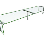 Thumbnail image #1 for Hatco Flav-R-Shield™ ES53-72 72-Inch 2-Bay Stationary Double-Sided Self-Service Countertop Sneeze Guard, Adjustable to 54 Inches