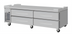 Thumbnail image #1 for Turbo Air PRO Series Two-Section Refrigerated Chef Base with Flat Top and 4 Drawers, 84-1/8 Inch
