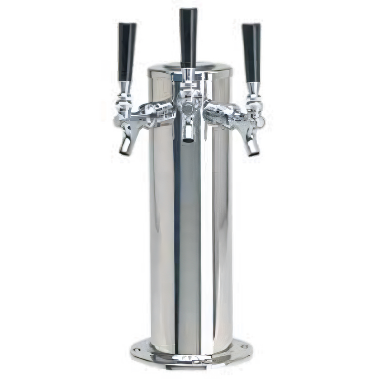 Product image #1 for Stainless Steel Countertop 3-Faucet Glycol-Cooled Column Draft Beer Tower