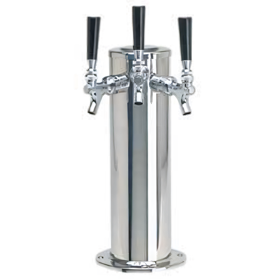 Product image #1 for Stainless Steel Countertop 3-Faucet Glycol-Cooled Column Draft Beer Tower