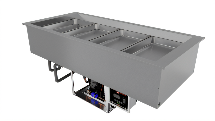 Product image #1 for Hatco CWBP-4 4-Pan Full-Size Drop-In Refrigerated Well, Top Mount, Self-Contained R-290