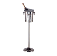 American Metalcraft Silver Wine Bucket Stand, 6-3/8-Inch Diameter x 23-1/2-Inch High