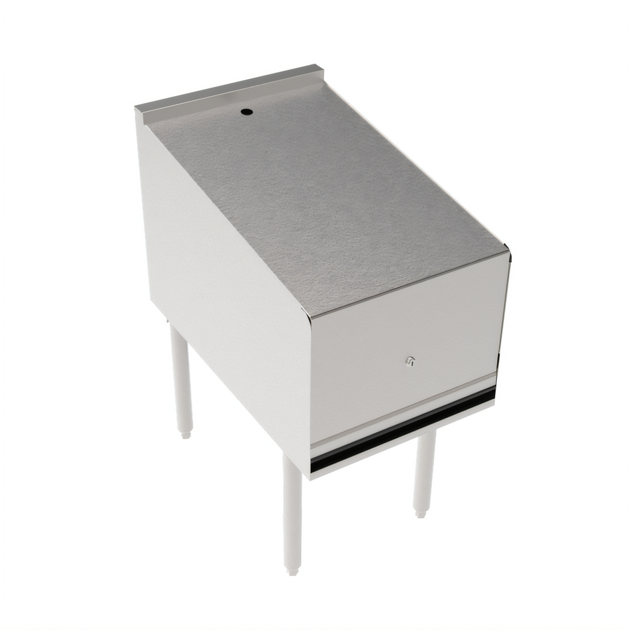 Product image #1 for Krowne Royal Series Freestanding Stainless Steel Underbar Liquor Bottle Display Unit with Removable Locking Cover, 20-Bottle Capacity