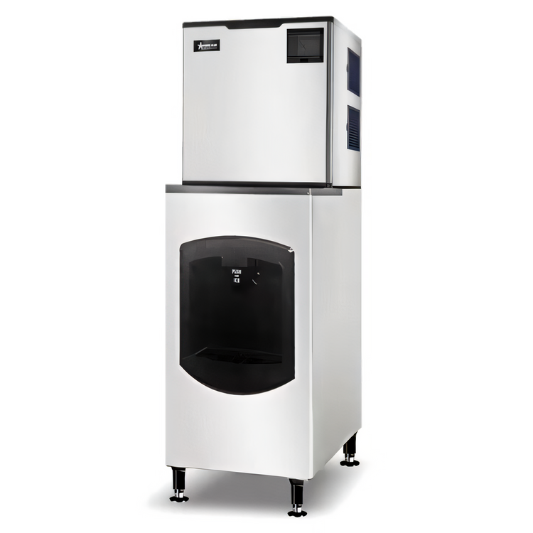 Product image #1 for Omcan Cube-Style Floor Model Ice Maker/Dispenser with 170 lb Bin and 350 lb/Day Production