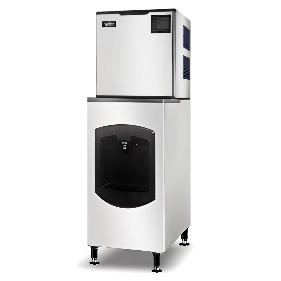 Product image #1 for Omcan Cube-Style Floor Model Ice Maker/Dispenser with 170 lb Bin and 350 lb/Day Production