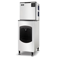 Omcan Cube-Style Floor Model Ice Maker/Dispenser with 170 lb Bin and 350 lb/Day Production