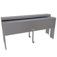 Glastender 30-Inch Double Speed Rail Locking Cover, Stainless Steel