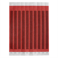 Bar Maid Checkerboard Tyvek Security Wristbands, 3/4 Inch x 9.5 Inch, Sequentially Numbered, 500/Pack