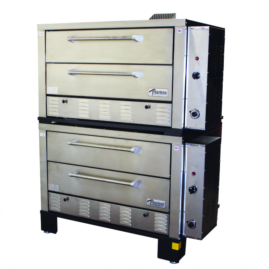 Product image #1 for Peerless CW62BSC Double-Stack Gas Deck Bake Oven, 4-Deck, 42 x 32 Inch Interior