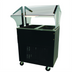 Thumbnail image #1 for Advance Tabco Mobile Serving Counter with Mechanically Assisted Cold Pan, 2-Pan Capacity, Double-Sided Sneeze Guard