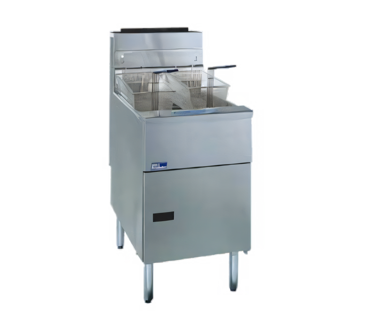 Product image #1 for Pitco Solstice SG18-S Gas Floor Fryer, Full Frypot, 70-90 lb Oil Capacity, 140,000 BTU, Millivolt Controls