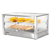 Omcan Countertop Full/Self-Service Food Warmer and Display Case, 80 L, Stainless Steel, 110V