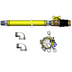 Thumbnail image #1 for Safe-T-Link 1-Inch x 48-Inch Plastic-Coated Stainless Steel Gas Connector Hose with Quick Disconnect Valve and Restraining Cable Kit
