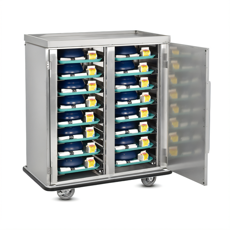 Product image #1 for FWE ETC-16 Mobile Patient Tray Cart, 2 Section, 16-Tray Capacity