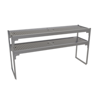 Glastender 54-Inch Double Draining Stainless Steel Overshelf for Pass-Thru Cocktail Stations