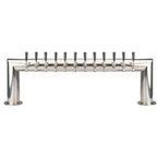 Thumbnail image #1 for Micro Matic USA PT4A-12PSS Pass-Thru Countertop Air-Cooled Draft Beer Tower, 12-Faucet, 2-Column, Polished Stainless Steel