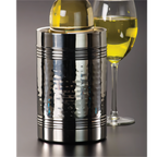 Thumbnail image #1 for American Metalcraft HMWC75 Hammered Stainless Steel Non-Insulated Wine Cooler, 1-Bottle Case of 12