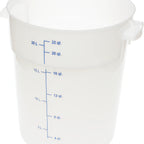 Thumbnail image #1 for CFS Brands StorPlus™ 1097902 22 qt Round Polycarbonate Food Storage Container, White, with Handles Case of 6