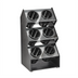 Thumbnail image #1 for Vollrath Vertical Countertop Flatware Holder with 6 Cylinders, Black ABS/Smoked Acrylic