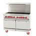 Thumbnail image #1 for American Range 48-Inch Gas Restaurant Range with 8 Open Burners, 2 Storage Bases, Back Riser and Shelf