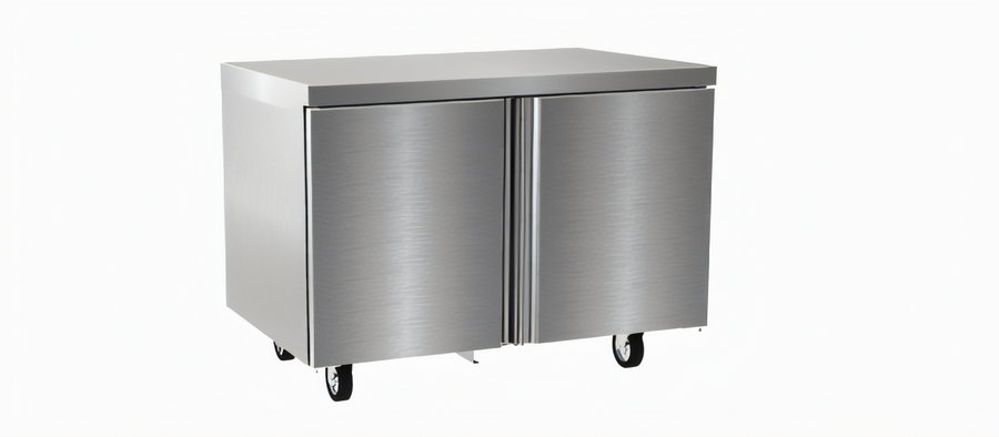 Product image #1 for Delfield 48-Inch Two-Section Refrigerated Worktop/Undercounter Refrigerator, 2 Doors