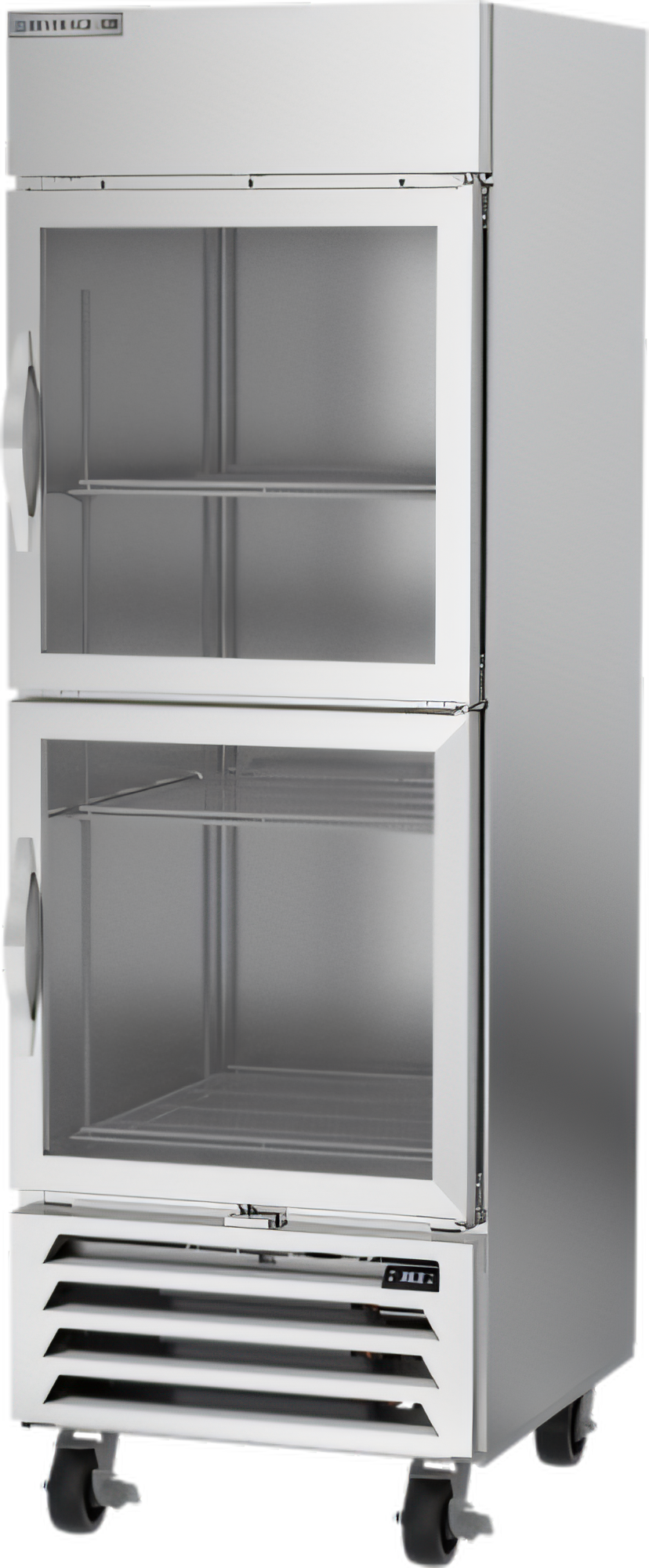 Product image #1 for Beverage-Air Horizon Series HBR23HC-1-HG One-Section Reach-In Refrigerator with Two Right-Hand Glass Half Doors, 23.32 Cu. Ft., Bottom-Mount Self-Contained Refrigeration