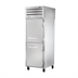 Thumbnail image #1 for True SPEC SERIES Pass-Thru One-Section Reach-In Refrigerator with 2 Solid Stainless Steel Front Half Doors and 2 Glass Rear Half Doors