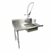 Thumbnail image #1 for BK Resources 36 Inch Left-to-Right Straight Soiled Dish Table with Pre-Rinse Sink and 10 Inch Backsplash