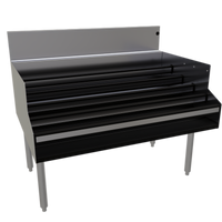 Glastender Free-Standing Stainless Steel Underbar Liquor Steps, 42-Inch Wide, 5-Step