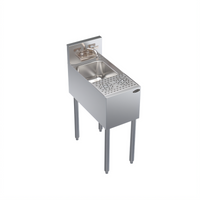 Krowne Royal Series 12-Inch x 24-Inch Underbar Speed Station with Dual Glass Rinser Faucets and Dump Sink