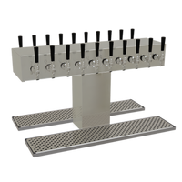Glastender DT-20-MFR Double-Sided Single-Column Countertop Draft Dispensing Tower, 20 Faucets, Mirror Finish