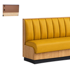 Thumbnail image #1 for ATSMFG ATS AT&S-ASWB-KR36-6CH GR7 Karender Wall Booth, 36" high, 6-channel back, Upholstery and foam fitted over a computer-cut cabinet-grade plywood