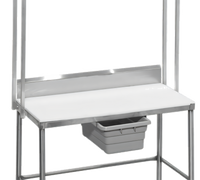 Channel Manufacturing 60-Inch Stainless Steel Work Table Backsplash