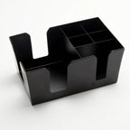 Thumbnail image #1 for American Metalcraft BARB7 6-Compartment Black Powder-Coated Steel Bar Garnish Caddy Case of 6