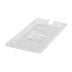 Thumbnail image #1 for Winco Poly-Ware 1/3 Size Clear Polycarbonate Slotted Food Pan Cover with Handle