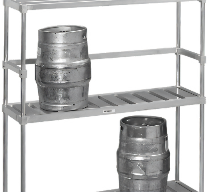 Product image #1 for Aluminum Keg Stop Rack Accessory for Keg Storage, 93 Inch Wide