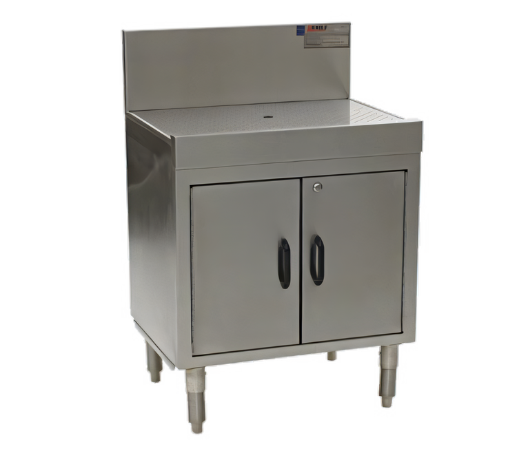 Product image #1 for Spec-Bar 24-Inch Wide x 19-Inch Deep Stainless Steel Closed Base Workboard Cabinet with Hinged Doors and Shelf