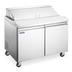 Thumbnail image #1 for Aurora 47-Inch Two-Section Refrigerated Prep Table with Rear-Mount Self-Contained Refrigeration, 9.5 Cu. Ft., Stainless Steel