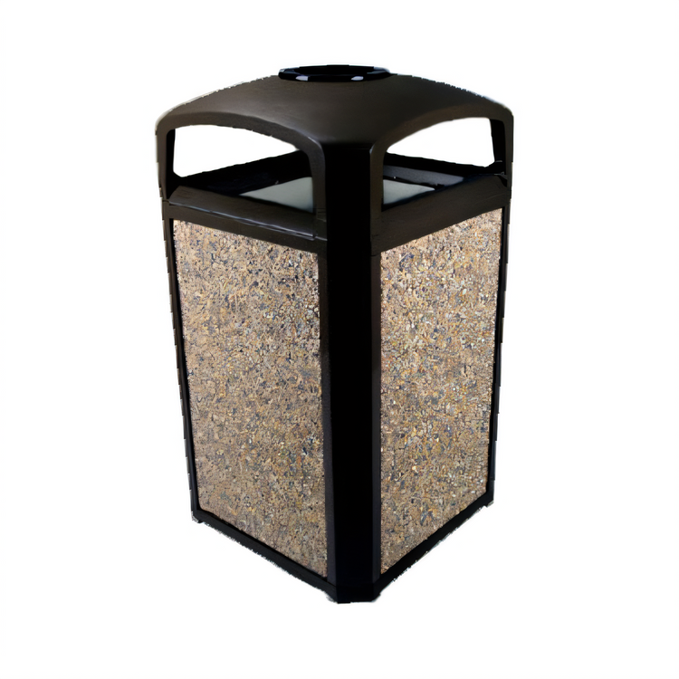 Product image #1 for Rubbermaid Commercial Landmark Series Classic 50-Gallon Square Ash/Trash Receptacle with Dome Top and Ashtray