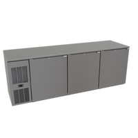 Glastender C1FL84-UC One-Zone Front-Serviced Low-Profile Undercounter Cooler, 84 Inch, 3-Section