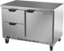 Thumbnail image #1 for Beverage-Air 48-Inch Two-Section Flat-Top Worktop Freezer with 2 Drawers and 1 Solid Door