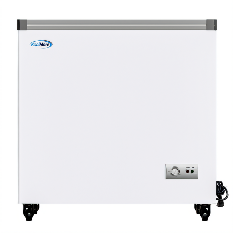 Product image #1 for KoolMore 33-Inch Flat Top Ice Cream Dipping Display Freezer, 7 Cu. Ft., Sliding Tempered Glass Doors