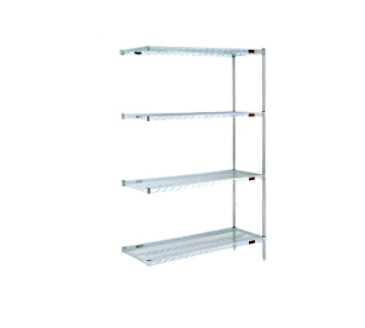 Product image #1 for EagleGard 4-Tier Add-On Wire Shelving Unit, 48 in. W x 18 in. D x 74 in. H, Hybrid Epoxy Finish