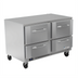 Thumbnail image #1 for Victory Refrigeration VUFD48HC-4 48-Inch Two-Section Undercounter Freezer with 4 Drawers, Self-Contained Rear-Mounted, 11.04 Cu. Ft.