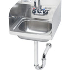 Thumbnail image #1 for Krowne HS-5 Stainless Steel Wall-Mounted Hand Sink, 14 x 10 x 5-Inch Bowl, Faucet and Side Splashes