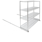 Thumbnail image #1 for Eagle Group Floor-Trak SDFT-24 Single-Deep Floor Track Kit for Wire Shelving, 24 ft., Anodized Aluminum with End Stops