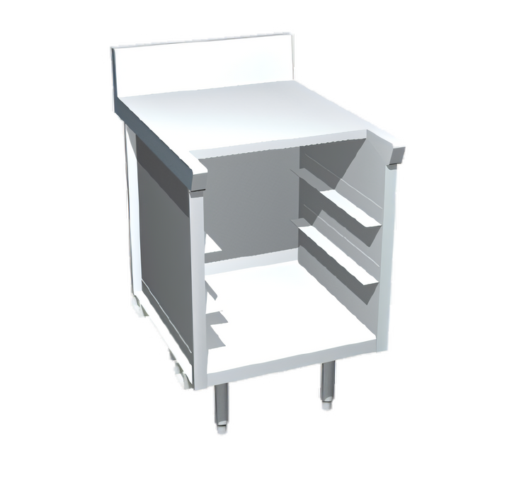 Product image #1 for La Rosa 24-Inch Stainless Steel Utility Stand Bus Cart with Cup/Glass Rack Unit