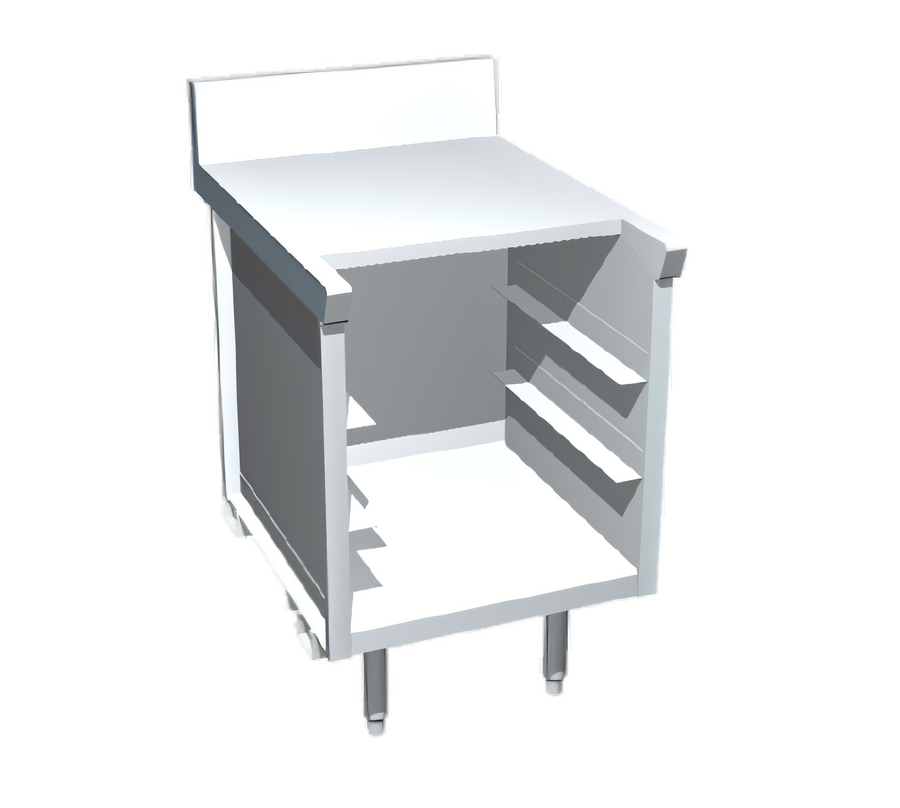 Product image #1 for La Rosa 24-Inch Stainless Steel Utility Stand Bus Cart with Cup/Glass Rack Unit